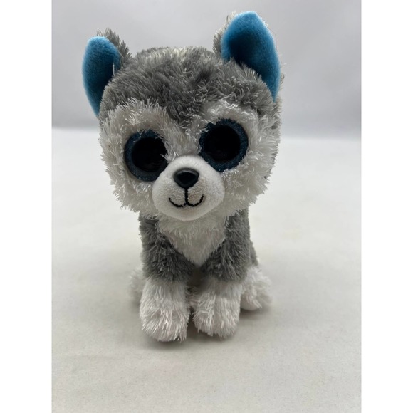 TY Beanie Boos - SLUSH the Husky (Glittery Eyes) (NO TY HANG TAG) 6" Plush - Picture 1 of 5